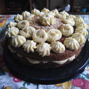 Torta de Zanahorias,Nueces, Pasas y QuesoCrema